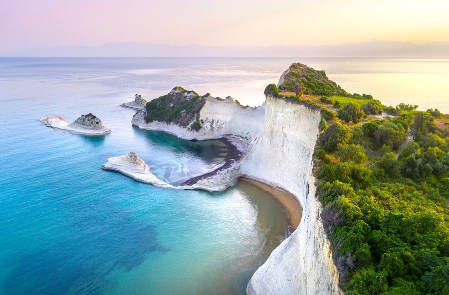 Beautiful View Of Cape Drastis In Corfu In Greece Beautiful view of Cape Drastis in Corfu in Greece